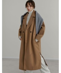 Re:EDIT | サイドスリットロングチェスターコート(ステンカラーコート)