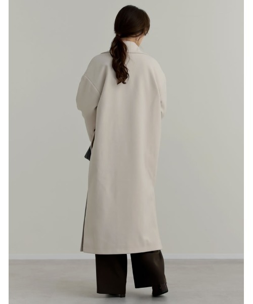 Re:EDIT（リエディ）の「サイドスリットロングチェスターコート（ステンカラーコート・レディース・ブラック/ベージュ/チャコール/アイボリー・MEDIUM）」の14枚目の写真