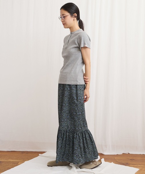 fig London(フィグロンドン)の「DAILY rib henry Tshirt(Tシャツ/カットソー・レディース・グレー/ブラック・FREE)」の14枚目の写真