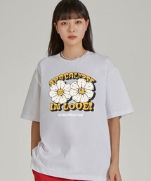 アポカリプスデイジー ラウンドネック 15番手綿 半袖Tシャツ_ホワイト