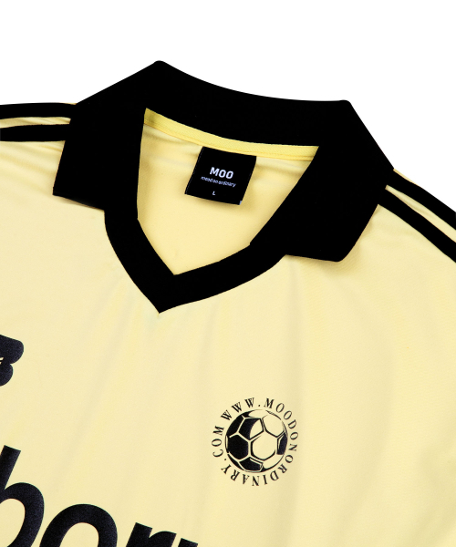 MOO(エムオーオー)の「本トラックロングスリーブフットボールジャージ - イエロー(Tシャツ/カットソー・レディース・その他・MEDIUM/LARGE)」の3枚目の写真