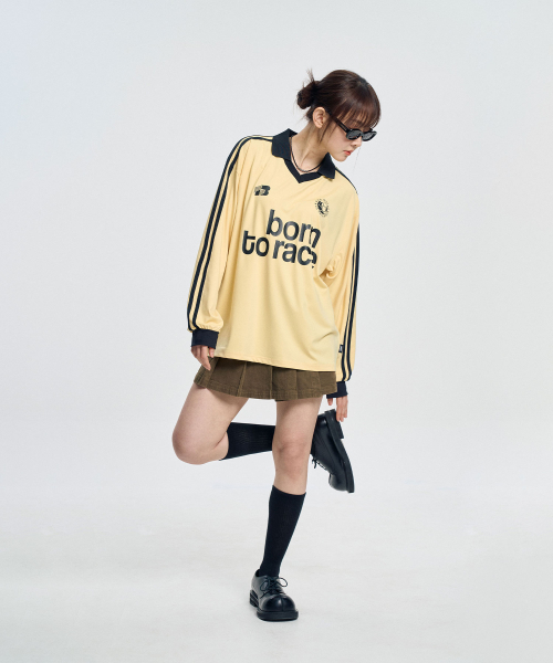 MOO(エムオーオー)の「本トラックロングスリーブフットボールジャージ - イエロー(Tシャツ/カットソー・レディース・その他・MEDIUM/LARGE)」の8枚目の写真