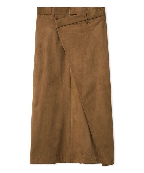 Mila Owen(ミラオーウェン)の「【セットアップ対応】スウェードアシメストレートスカート(スカート・レディース・ベージュ/ミント/キャメル・1/0)」の3枚目の写真