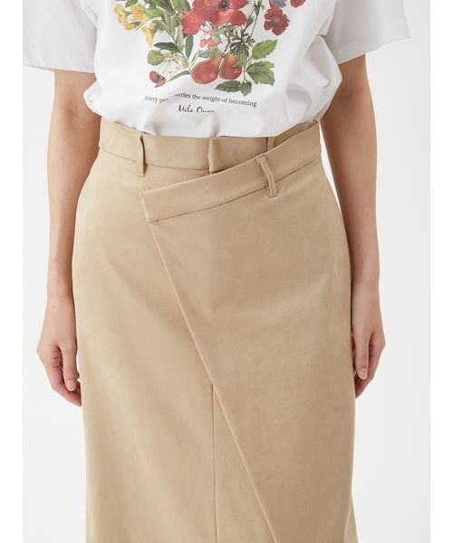 Mila Owen(ミラオーウェン)の「【セットアップ対応】スウェードアシメストレートスカート(スカート・レディース・ベージュ/ミント/キャメル・1/0)」の8枚目の写真