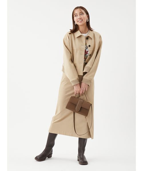 Mila Owen(ミラオーウェン)の「【セットアップ対応】スウェードアシメストレートスカート(スカート・レディース・ベージュ/ミント/キャメル・1/0)」の12枚目の写真