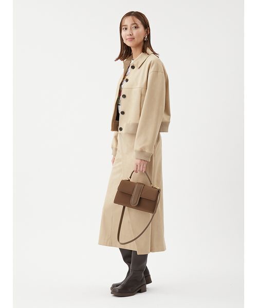 Mila Owen(ミラオーウェン)の「【セットアップ対応】スウェードアシメストレートスカート(スカート・レディース・ベージュ/ミント/キャメル・1/0)」の14枚目の写真