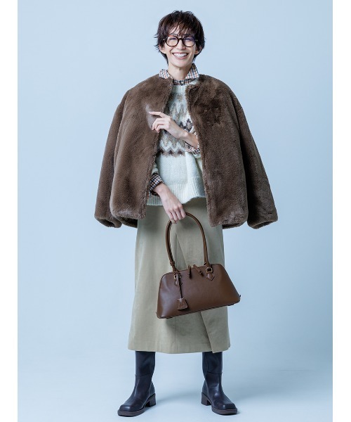 Mila Owen(ミラオーウェン)の「【セットアップ対応】スウェードアシメストレートスカート(スカート・レディース・ベージュ/ミント/キャメル・1/0)」の18枚目の写真