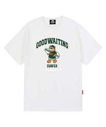 グリーンサファーベアグラフィックTシャツ - ホワイト
