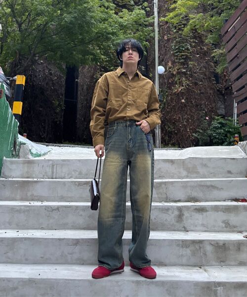 LXT(エルエックスティー)の「ワイドシロスパンウォッシュドデニムパンツ【サンドブルー】(デニムパンツ・レディース・その他・SMALL/MEDIUM/LARGE/X-LARGE/XX-LARGE/XXX-LARGE)」の9枚目の写真