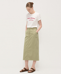 アーチロゴチェーン刺繍Tシャツホワイト