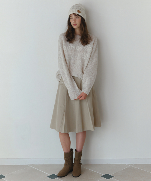 AARAN(アラン)の「レースポイントプリーツミディスカート_ベージュ(スカート・レディース・その他・SMALL/MEDIUM)」の4枚目の写真