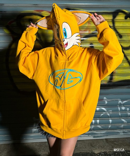 A'GEM/9 × .kom 『A'gem/エージェム』TAILS ZIP UP HOODIE/テイルズ