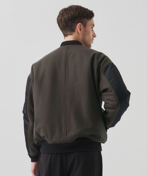 CINOH(チノ)の「【CINOH/チノ】別注NYLON LAYERED BLOUSON(MA-1・メンズ・ブラック/カーキ・48/44/46)」の5枚目の写真