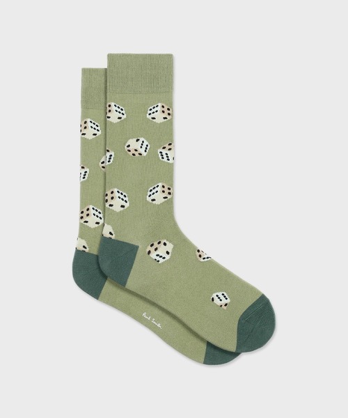 Paul Smith(ポールスミス)の「“Dice Pattern” ソックス【160617 CS】(ソックス/靴下・メンズ・ブラック/グリーン/ネイビー・25-27)」の1枚目の写真
