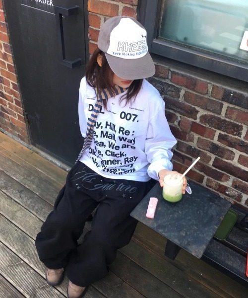 as you are(アズユーアー)の「◇ASYOUARE◇ブランド直輸入正規品/AU レタリング ロング スウェット パンツ AU LETTERING LONG SWEAT PANTS(スウェットパンツ・レディース・グリーン系その他/グレー/ブラック・S/M)」の13枚目の写真