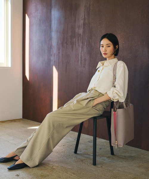 E'POR（エポール）の「【E'POR】Y BAG Large/A4対応・通勤・26SS（トートバッグ・レディース・キナリ/ダークグリーン/グレー/ダークブラウン/ブラック・FREE）」の6枚目の写真