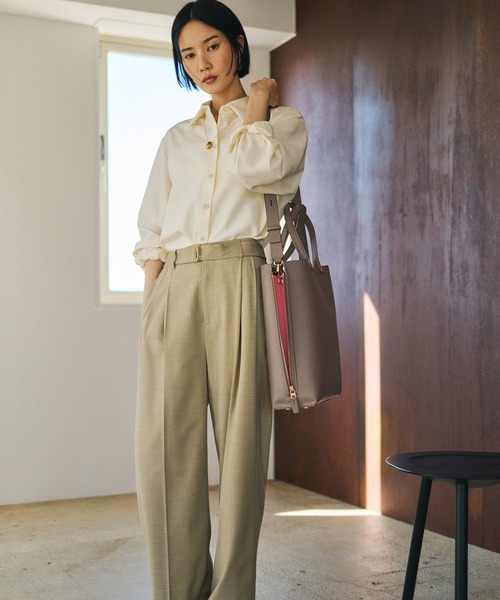 E'POR（エポール）の「【E'POR】Y BAG Large/A4対応・通勤・26SS（トートバッグ・レディース・キナリ/ダークグリーン/グレー/ダークブラウン/ブラック・FREE）」の9枚目の写真