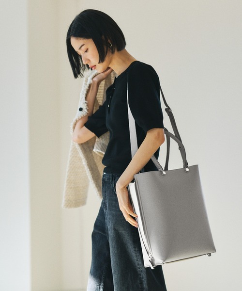 E'POR（エポール）の「【E'POR】Y BAG Large/A4対応・通勤・26SS（トートバッグ・レディース・キナリ/ダークグリーン/グレー/ダークブラウン/ブラック・FREE）」の11枚目の写真