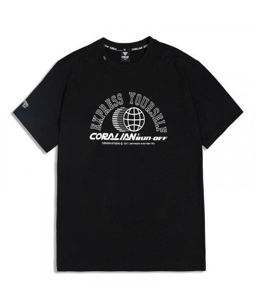 CORALIAN(コラリアン)の「ランオフビッグロゴ半袖コットンTシャツブラック(Tシャツ/カットソー・メンズ・その他・S/M/L/2XL/XL/XS)」の5枚目の写真