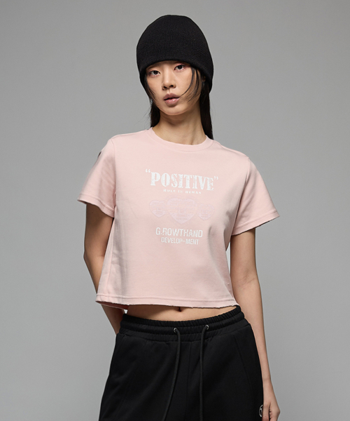 HEDER HELEN(ヘダーヘレン)の「(W) Positive damage crop half-T pink(Tシャツ/カットソー・レディース・その他・SMALL/MEDIUM)」の3枚目の写真