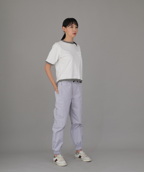 SAINTCREW（セントクルー）の「ボールドアンクルバンドカーゴジョガーパンツ BAC-328 ライトパープル（スウェットパンツ・レディース・その他・MEDIUM/LARGE/X-LARGE）」の2枚目の写真