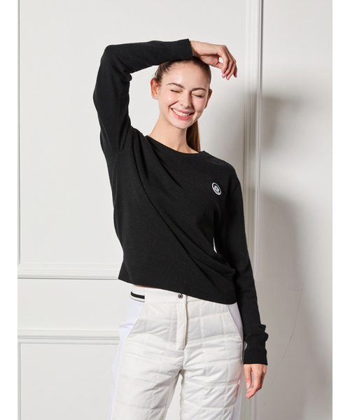 NITINA(ニティナ)の「カシミヤホールガーメントラウンドBK(ニット/セーター・レディース・ブラック・LARGE/F)」の4枚目の写真