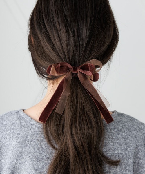 flower（フラワー）の「スウィートリボンピン（ヘアピン・レディース・グレー/ブラック/ピンク/ブラウン・FREE）」の3枚目の写真
