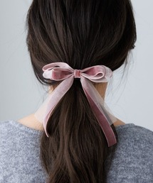 確認　たらりんヘアリボン　ヘアゴム　880　アンティークローズ　ペールピンク 確認 たらりんヘアリボン ヘアゴム 880 アンティークローズ