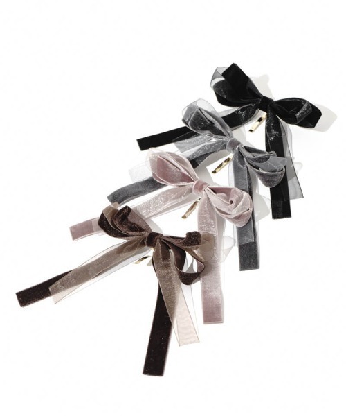 flower（フラワー）の「スウィートリボンピン（ヘアピン・レディース・グレー/ブラック/ピンク/ブラウン・FREE）」の6枚目の写真