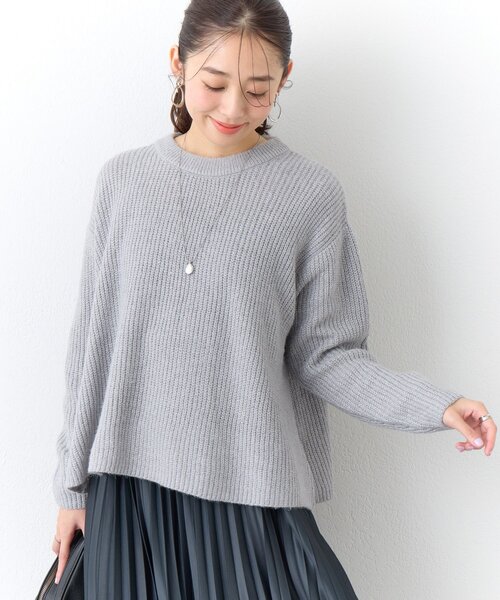 un dix cors(アンディコール)の「《大人のこなれスタイルに》ラメMIX畦編みプルオーバー(ニット/セーター・レディース・グレー/ブラウン/ピンク・FREE)」の1枚目の写真