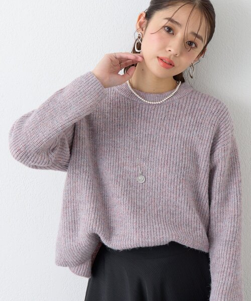 un dix cors(アンディコール)の「《大人のこなれスタイルに》ラメMIX畦編みプルオーバー(ニット/セーター・レディース・グレー/ブラウン/ピンク・FREE)」の3枚目の写真