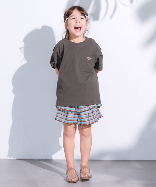 FRUIT OF THE LOOM（フルーツオブザルーム）の「【FRUIT OF THE LOOM】別注半袖ポケT（Tシャツ/カットソー・キッズ・ブルー/ホワイト系その他/グレー系その他/チャコール/マスタード/パープル系その他/ライトピンク/オフホワイト・100/110/160/90/80/150/140/130/120/95）」の13枚目の写真