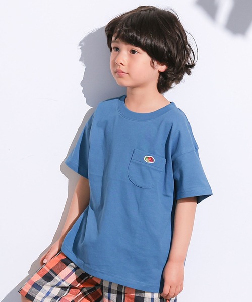 FRUIT OF THE LOOM（フルーツオブザルーム）の「【FRUIT OF THE LOOM】別注半袖ポケT（Tシャツ/カットソー・キッズ・ブルー/ホワイト系その他/グレー系その他/チャコール/マスタード/パープル系その他/ライトピンク/オフホワイト・100/110/160/90/80/150/140/130/120/95）」の20枚目の写真