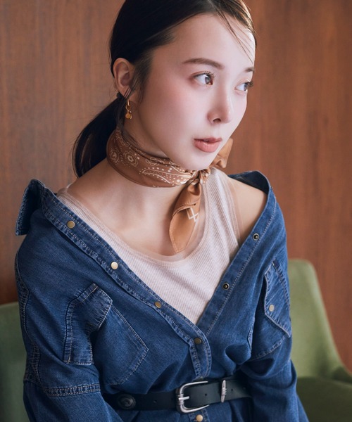 earth music&ecology（アースミュージックアンドエコロジー）の「【2026SS】ウエスタンデニムシャツ（シャツ/ブラウス・レディース・ライトインディゴブルー/ブルー系その他・FREE）」の11枚目の写真