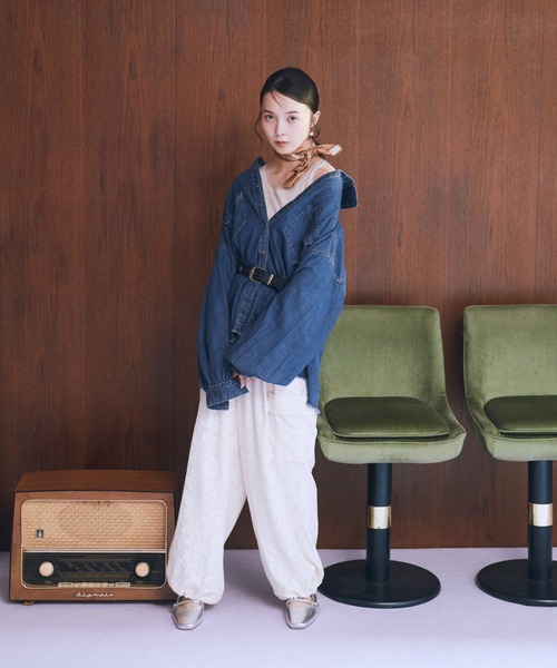 earth music&ecology（アースミュージックアンドエコロジー）の「【2026SS】ウエスタンデニムシャツ（シャツ/ブラウス・レディース・ライトインディゴブルー/ブルー系その他・FREE）」の8枚目の写真