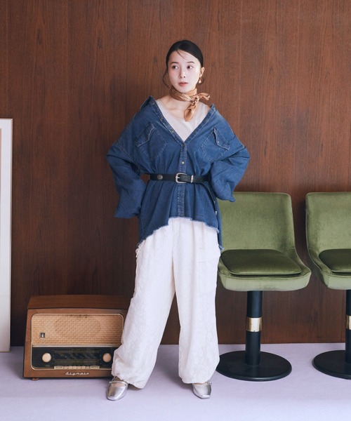 earth music&ecology（アースミュージックアンドエコロジー）の「【2026SS】ウエスタンデニムシャツ（シャツ/ブラウス・レディース・ライトインディゴブルー/ブルー系その他・FREE）」の9枚目の写真