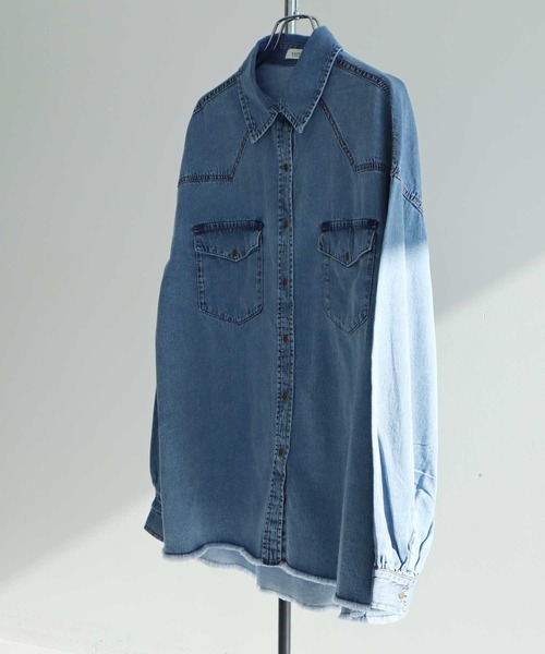 earth music&ecology（アースミュージックアンドエコロジー）の「【2026SS】ウエスタンデニムシャツ（シャツ/ブラウス・レディース・ライトインディゴブルー/ブルー系その他・FREE）」の12枚目の写真
