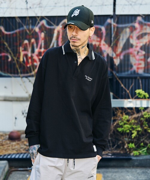 Subciety(サブサエティ)の「Seed stitch polo shirt(ポロシャツ・メンズ・ネイビー/ブラック/チャコールグレー・SMALL/MEDIUM/LARGE/X-LARGE)」の16枚目の写真