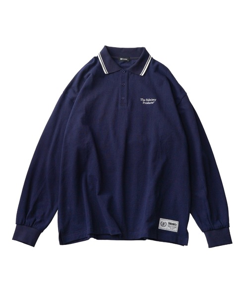 Subciety(サブサエティ)の「Seed stitch polo shirt(ポロシャツ・メンズ・ネイビー/ブラック/チャコールグレー・SMALL/MEDIUM/LARGE/X-LARGE)」の6枚目の写真