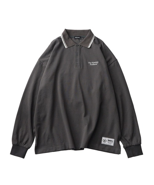 Subciety(サブサエティ)の「Seed stitch polo shirt(ポロシャツ・メンズ・ネイビー/ブラック/チャコールグレー・SMALL/MEDIUM/LARGE/X-LARGE)」の5枚目の写真