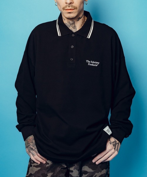 Subciety(サブサエティ)の「Seed stitch polo shirt(ポロシャツ・メンズ・ネイビー/ブラック/チャコールグレー・SMALL/MEDIUM/LARGE/X-LARGE)」の15枚目の写真