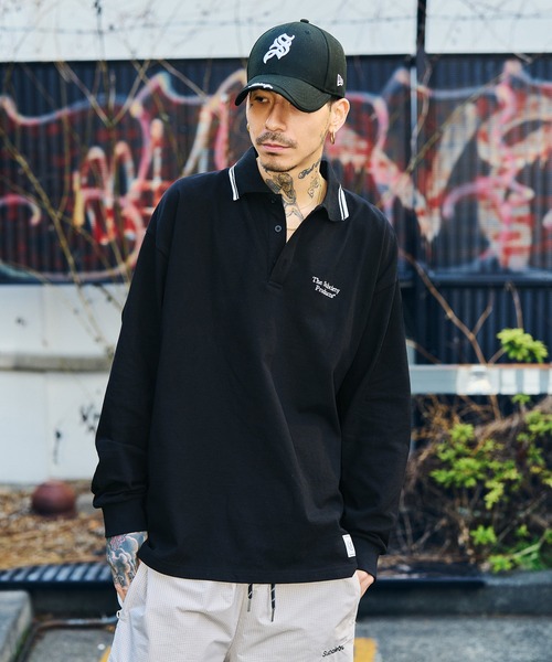 Subciety(サブサエティ)の「Seed stitch polo shirt(ポロシャツ・メンズ・ネイビー/ブラック/チャコールグレー・SMALL/MEDIUM/LARGE/X-LARGE)」の12枚目の写真