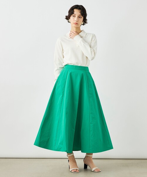 NOLLEY’S（ノーリーズ）の「《手洗い可能》コットンテックスポロニット（ニット/セーター・レディース・アイボリー/キャメル/ネイビー・38）」の5枚目の写真