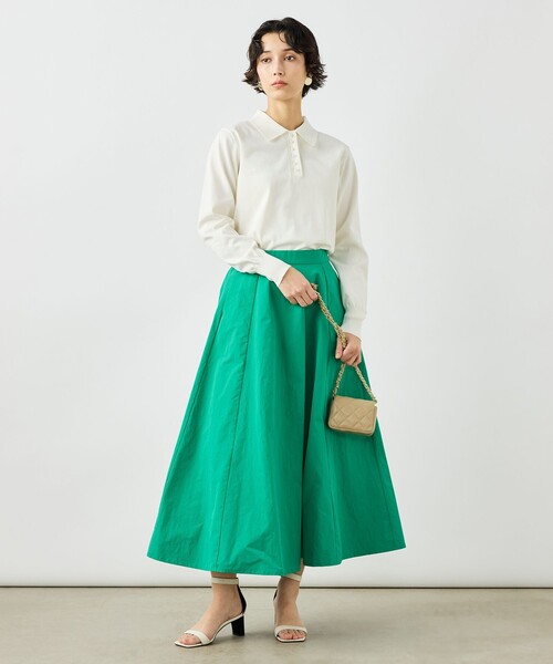 NOLLEY’S（ノーリーズ）の「《手洗い可能》コットンテックスポロニット（ニット/セーター・レディース・アイボリー/キャメル/ネイビー・38）」の10枚目の写真