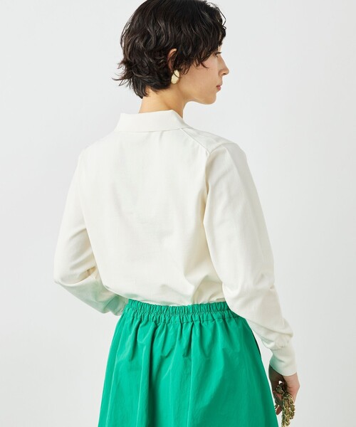 NOLLEY’S（ノーリーズ）の「《手洗い可能》コットンテックスポロニット（ニット/セーター・レディース・アイボリー/キャメル/ネイビー・38）」の15枚目の写真