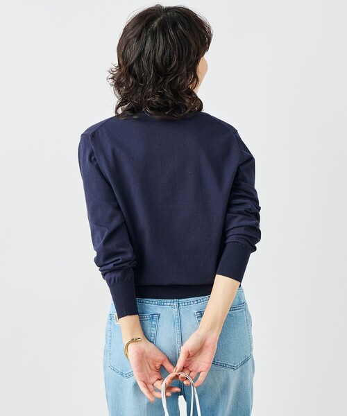 NOLLEY’S（ノーリーズ）の「《手洗い可能》コットンテックスポロニット（ニット/セーター・レディース・アイボリー/キャメル/ネイビー・38）」の22枚目の写真
