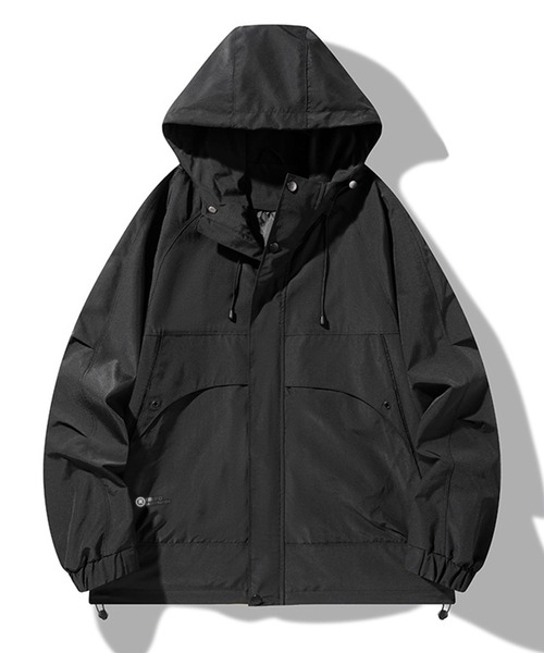 CALIFORNIA OUTFITTERS(カリフォルニア アウトフィッターズ)の「12A6-SZ ライトシェル フーデッド ジップジャケット(ブルゾン・メンズ・ブラック・XL/L/M/S/3XL/XXL)」の1枚目の写真
