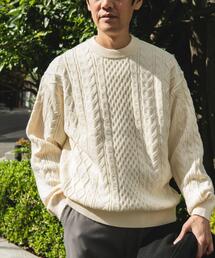 URBAN RESEARCH DOORS | アランニットクルーネックプルオーバー(ニット/セーター)