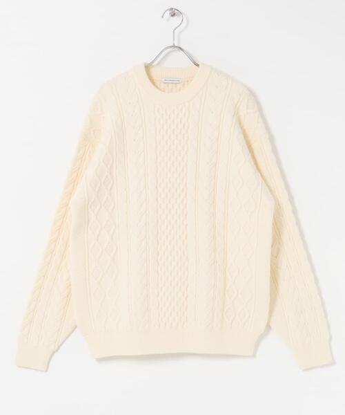 URBAN RESEARCH DOORS(アーバンリサーチドアーズ)の「アランニットクルーネックプルオーバー(ニット/セーター・メンズ・ネイビー/オフホワイト/ブラック・MEDIUM/LARGE)」の12枚目の写真