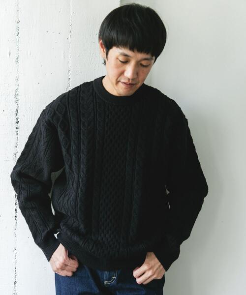 セール】アランニットクルーネックプルオーバー（ニット/セーター